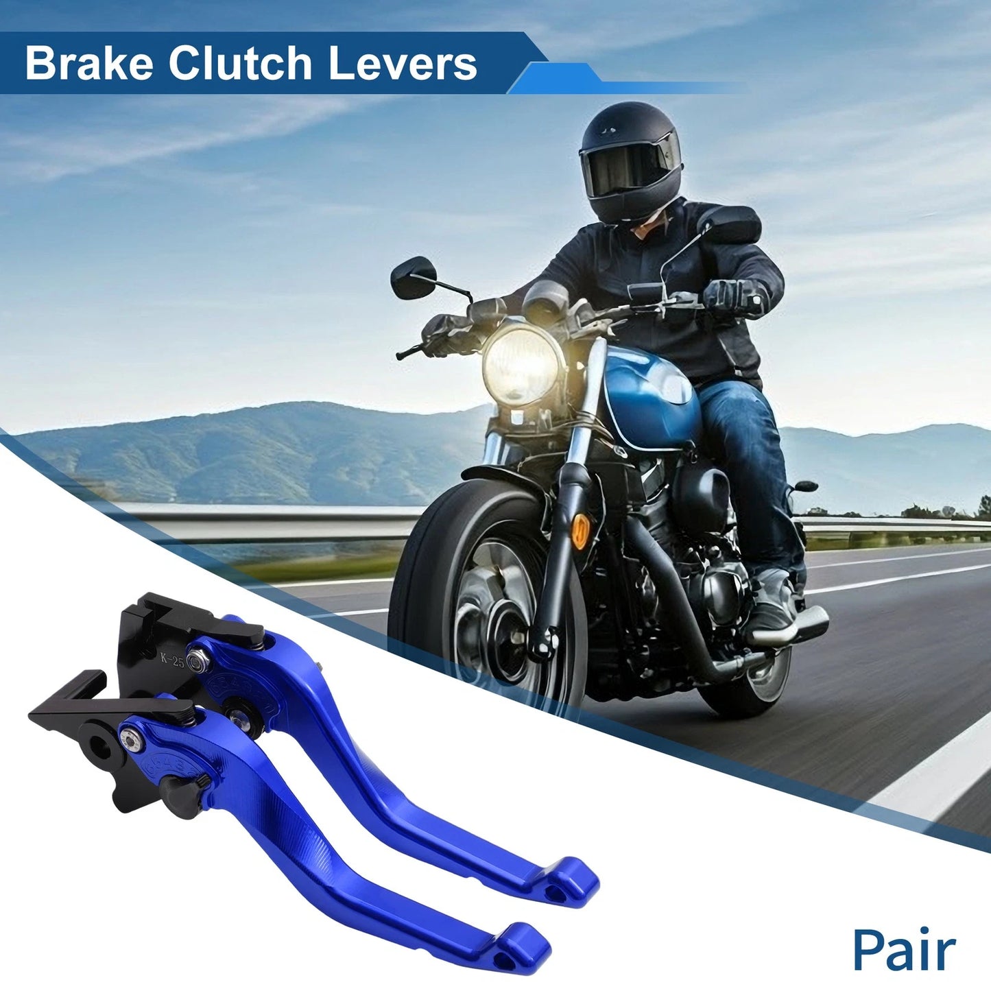 Short Brake Clutch Lever 1 Pair for Kawasaki Ninja 500 (2024–2025)