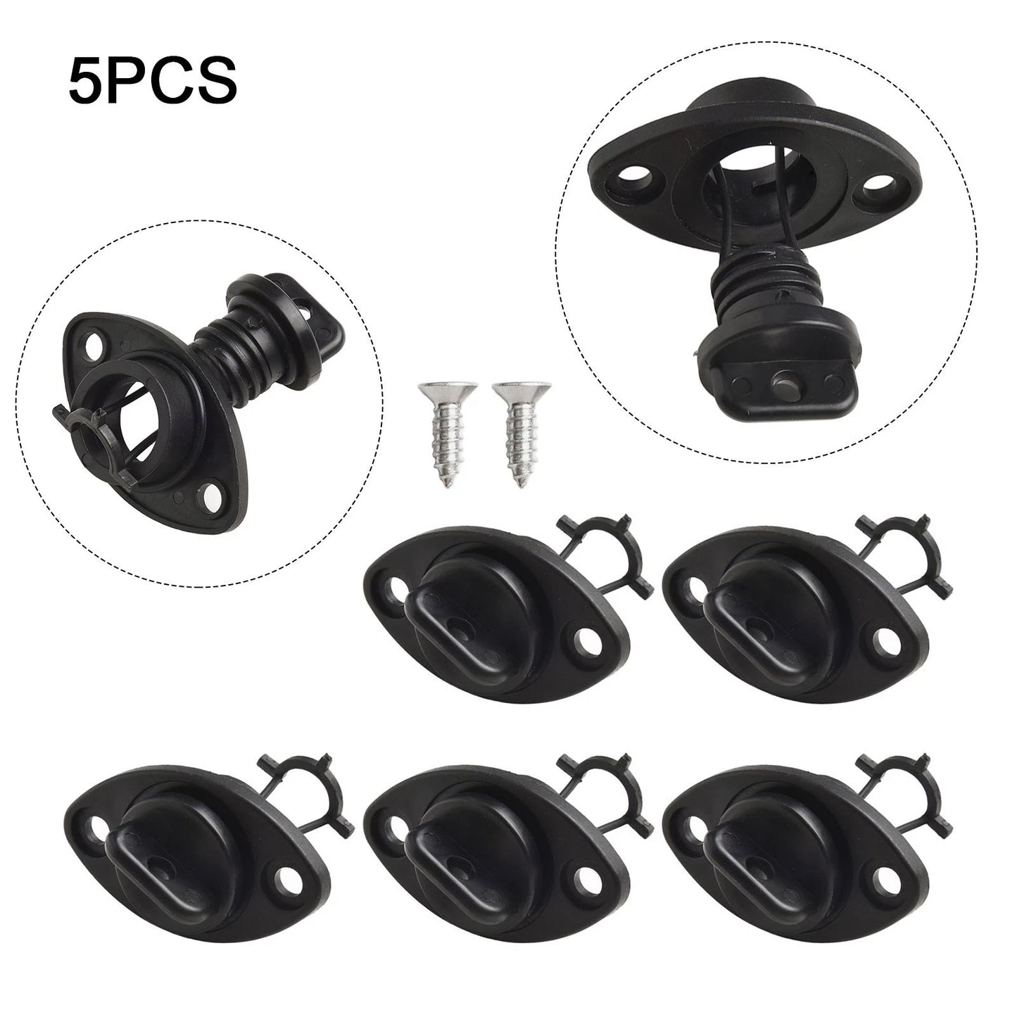 Marine Drain System 2 x Bungs & 4 x Installation Screws