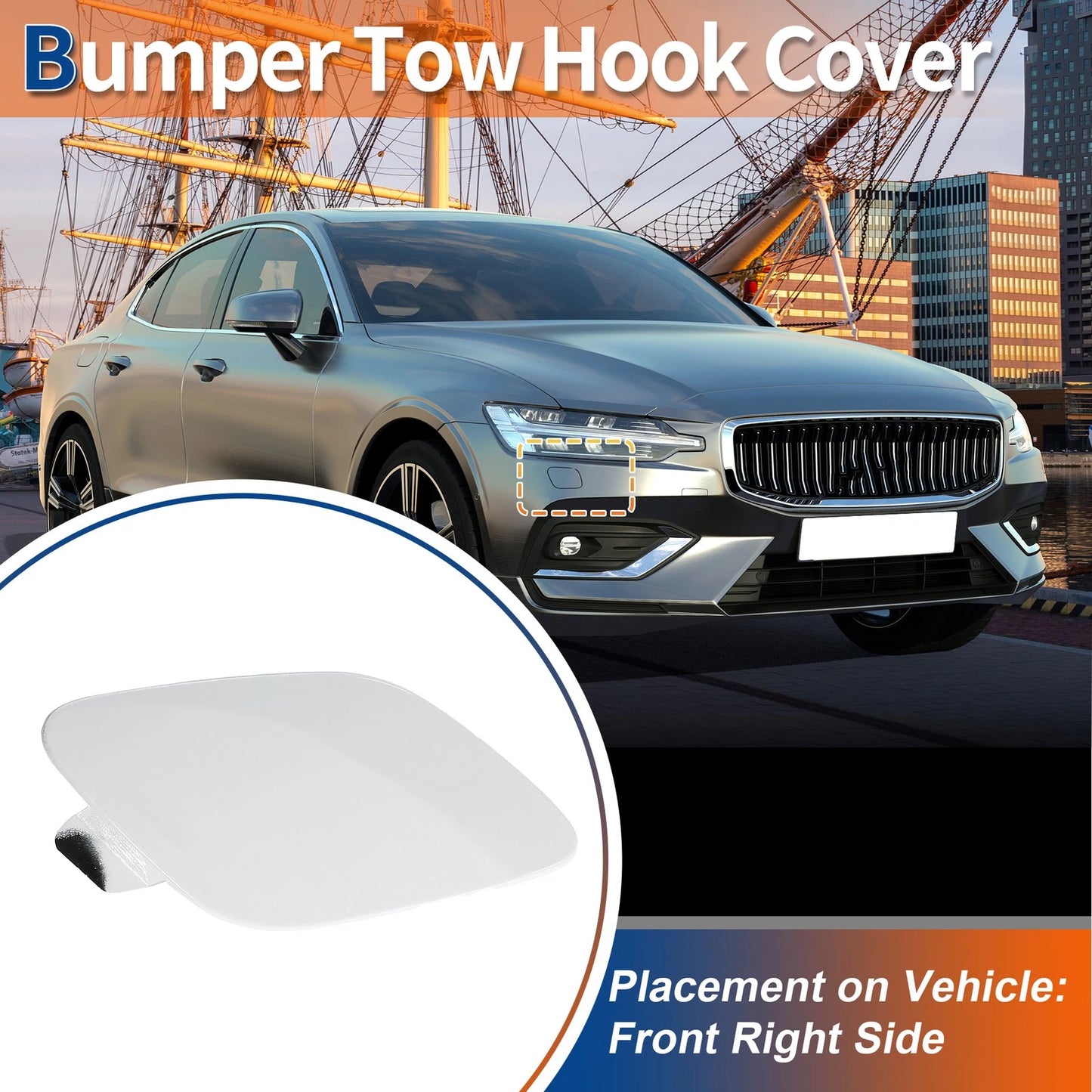 Front Bumper Tow Hook Cover for Volvo S60 (2011-2013)