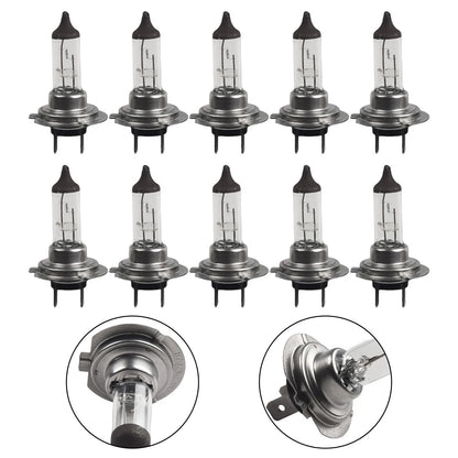 H7 Bulbs 10pcs 12V 55W Halogen Car Headlights Easy to Use