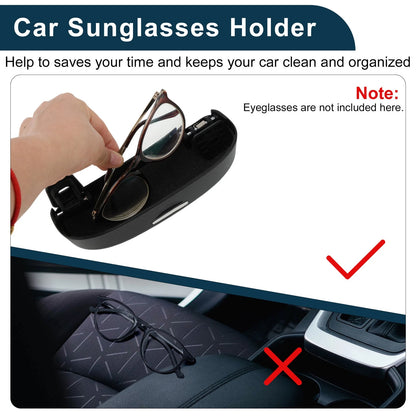Sunglasses Case for Volkswagen T-Roc 2017-2024 ABS Black 1 x Set