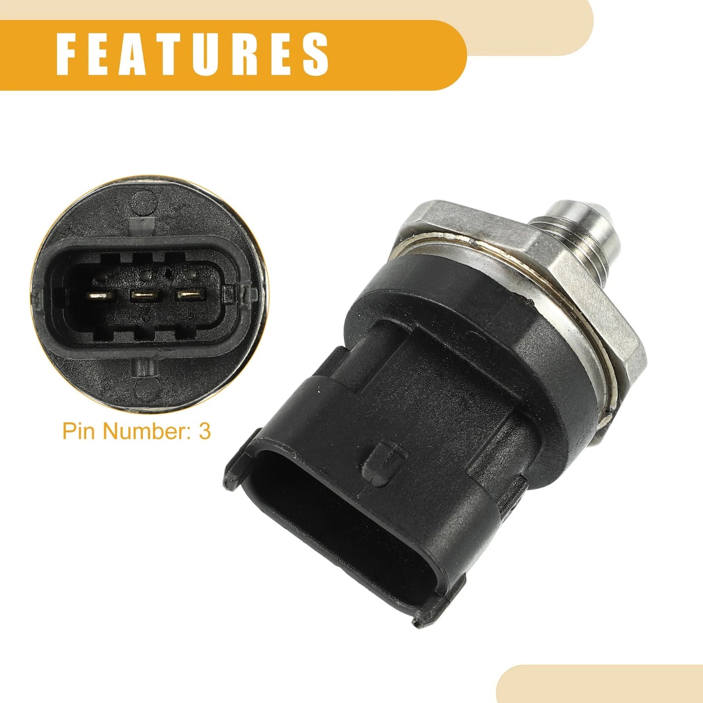 Car Fuel Rail Pressure Sensor for Mazda CX-7 (2007-2009)