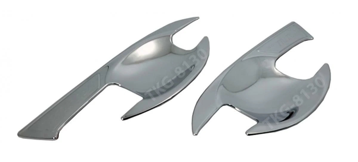 2 x Door Handle Bowl Cup Covers Chrome for Mitsubishi L200 Triton (2019-2020)