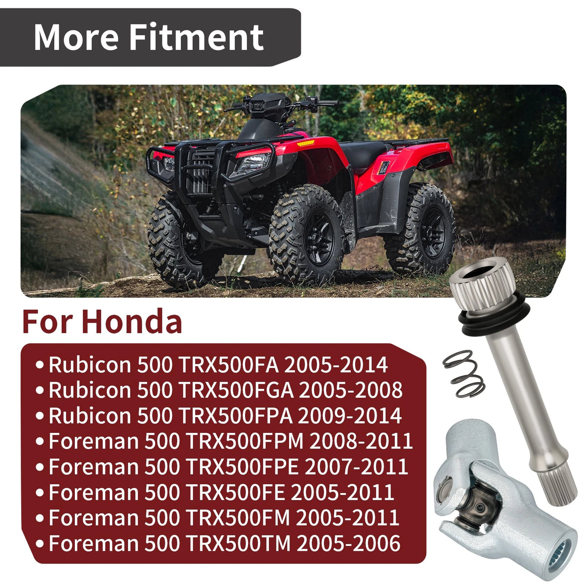 Drive Shaft U-Joint Yoke Joint for Honda Foreman 500 (2005–2011)