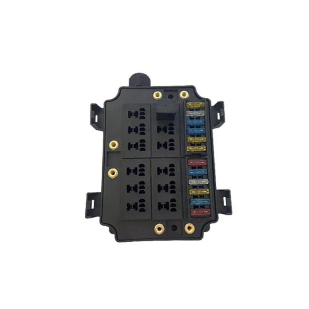 12V 12-Way Fuse Relay Box w/ 5-Pin 40A Relays & Fuses for Car Truck