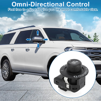 Car Mirror Switch for Ford Expedition, F-150, Plastic Black (2003-2006)