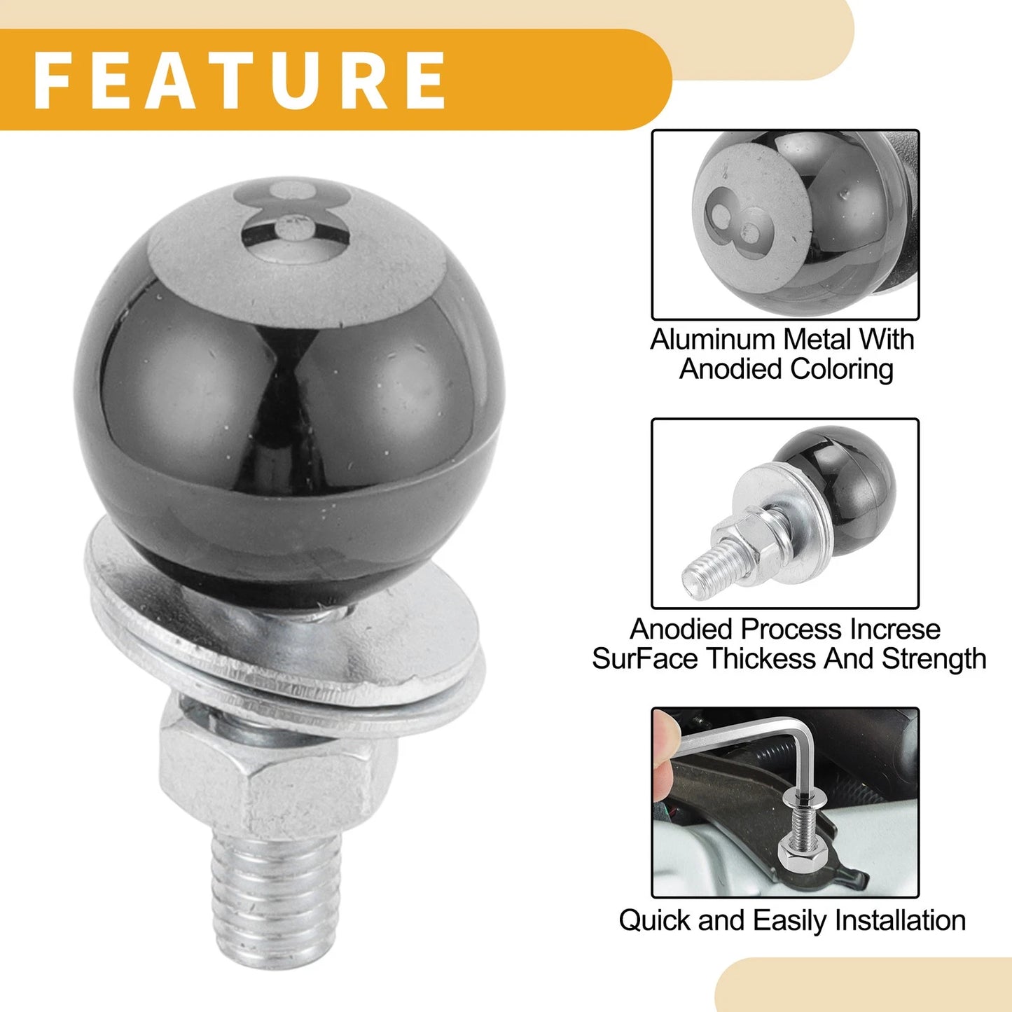 License Plate Screws Covers / 40mm / 4 x for Universal Motorcycle