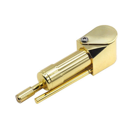 Brass Smoke Pipe with Stash Storage Cylinder & Lid Bowl for Various Models