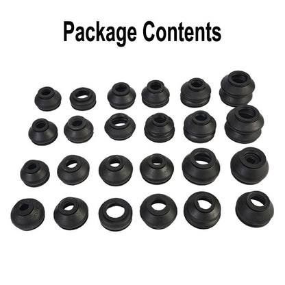 28Pcs Ball Joint Boot Suspension Dust Cover Track Tie Rod Linkage