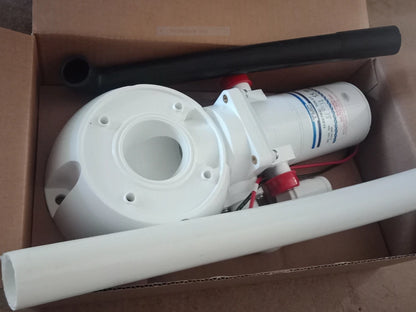 TMC Marine Toilet Macerator & Pump for Boat Toilet Motor, Stand & Hoses