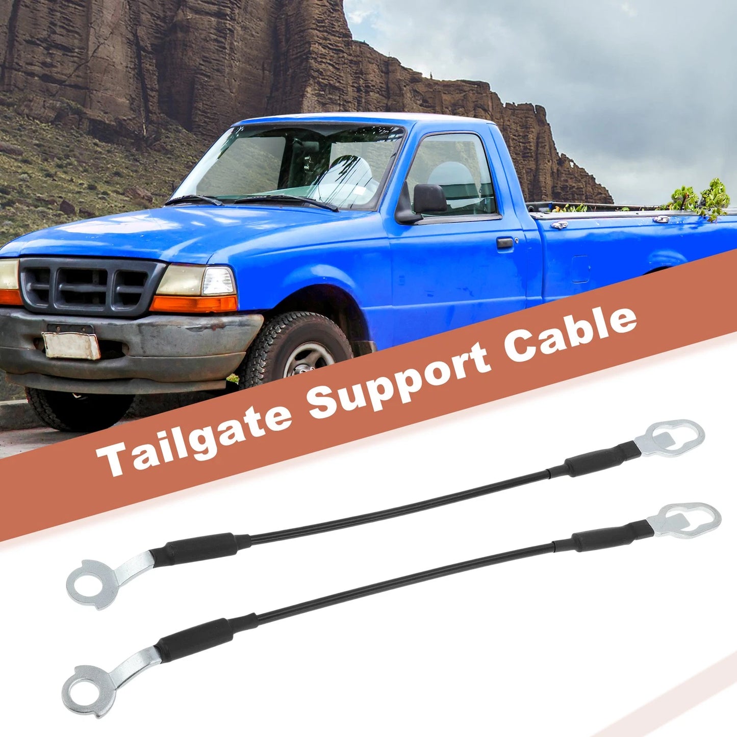 Tailgate Support Cables for Ford Ranger 1983-1992 (2 x Cables)