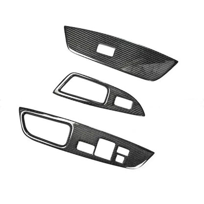 Real Carbon Fiber Window Lift Panel Cover Trim for Hyundai Veloster 2011-2017