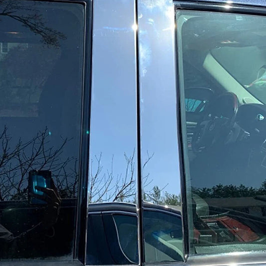 10PCS Chrome Pillar Trim Door Cover Mirrored Post for VW Tiguan (2017–2021)