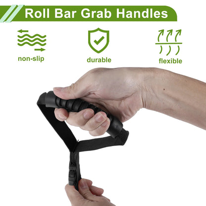 Roll Bar Grab Handles for Jeep Wrangler JL (2018-2024) Black