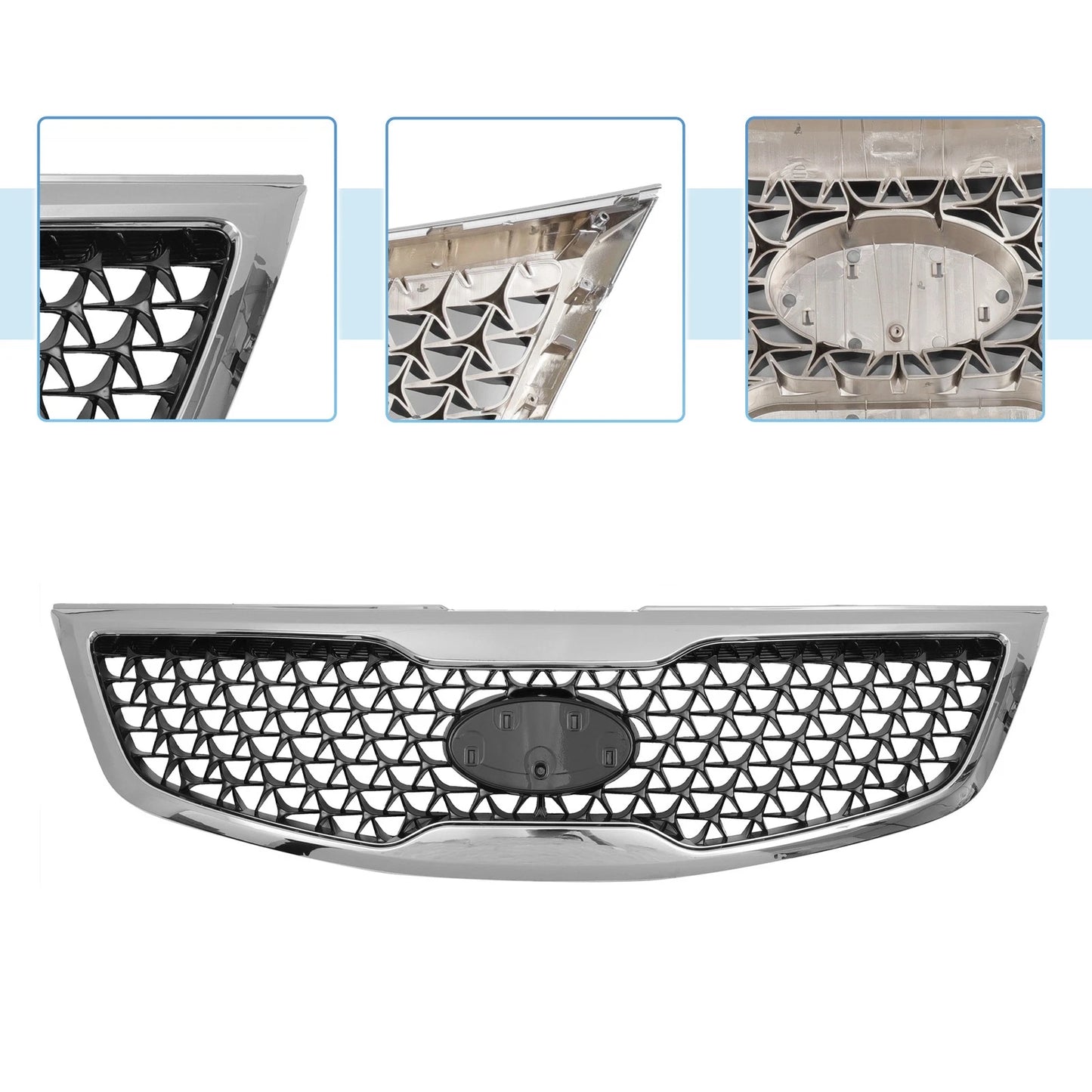Front Upper Hood Bumper Grille for Kia Sportage (2014-2016)
