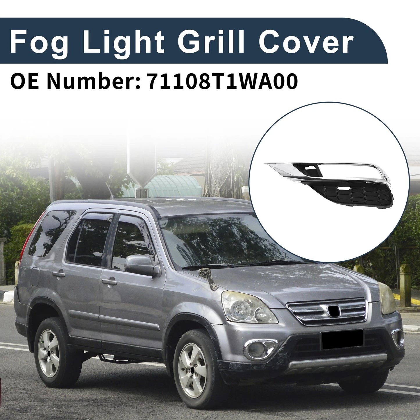 Front Left Fog Light Grill for Honda CRV (2015-2016)