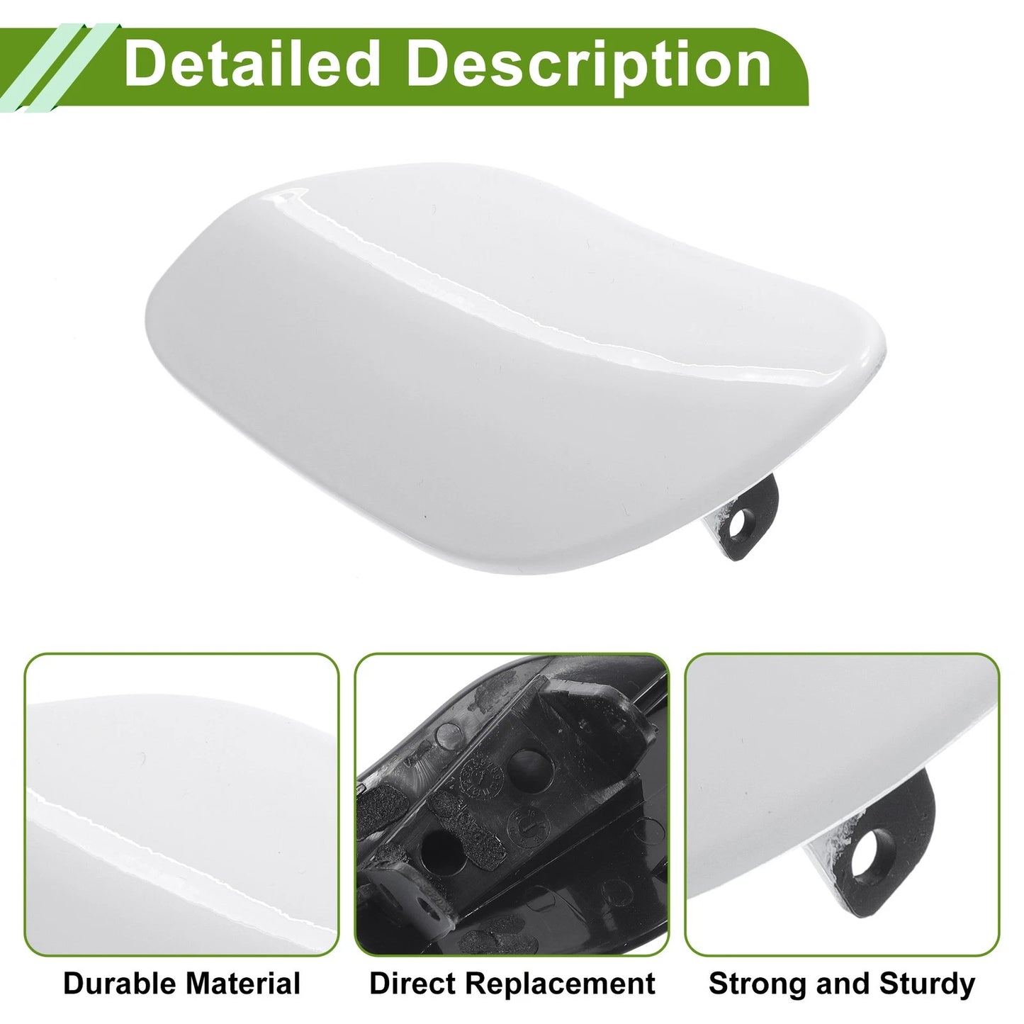Left Washer Nozzle Cover Cap for Porsche Cayenne Turbo White