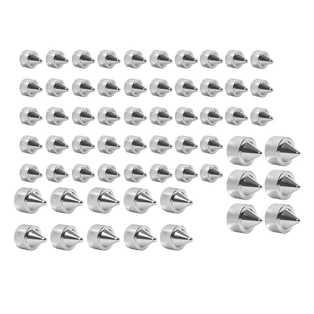 62X Engine Bolt Chrome Cap Kit for Harley Touring Road King Softail Trike (18-24)