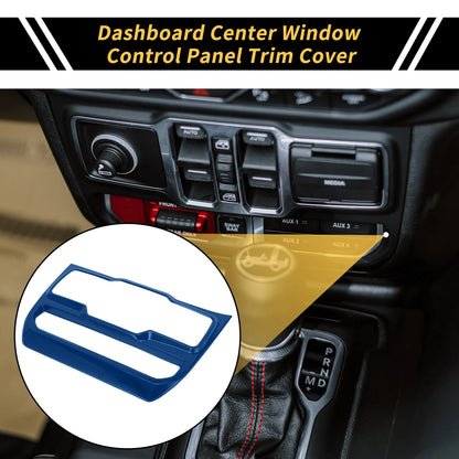 Dashboard Control Panel Cover for Jeep Wrangler JL JLU (2018-2024) Blue
