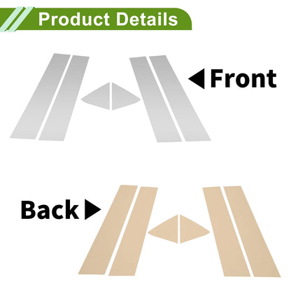 6 Pcs Pillar Window Trim for Dodge Charger Silver Tone (2006-2010)