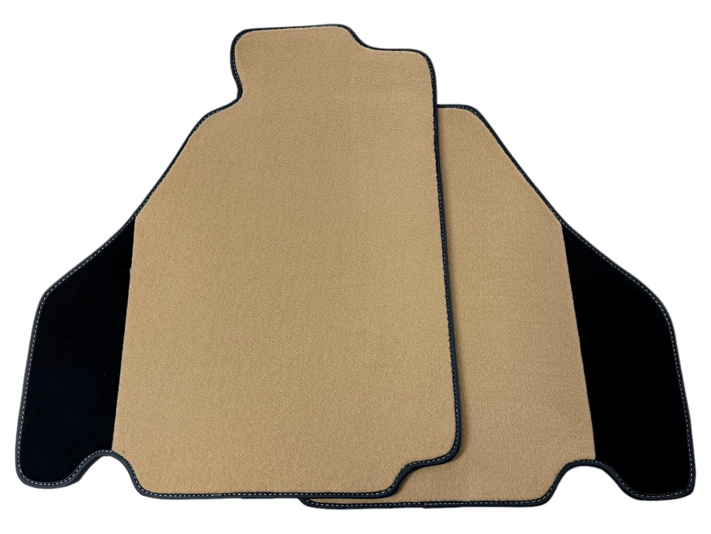 Beige Floor Mats for Ferrari F430 Carpet with Alcantara Leather (2004-2009)
