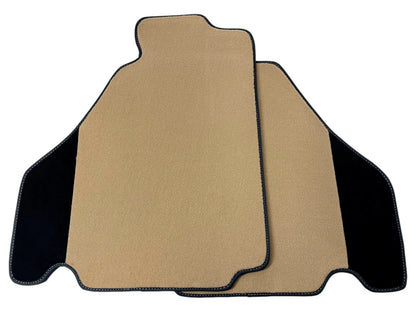 Beige Floor Mats for Ferrari F430 Carpet with Alcantara Leather (2004-2009)