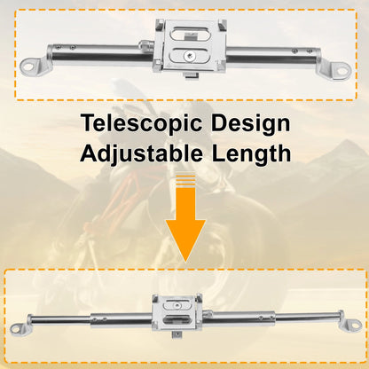 Balance Bar Extender Bracket Center Hole Silver Tone 1 Set for Motorcycle
