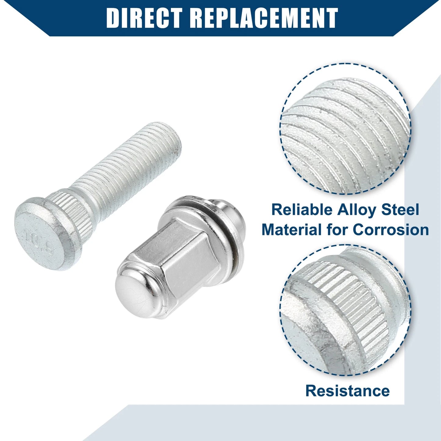 M12-1.5 Wheel Lug Stud Bolts 2 x for Toyota Lexus Scion