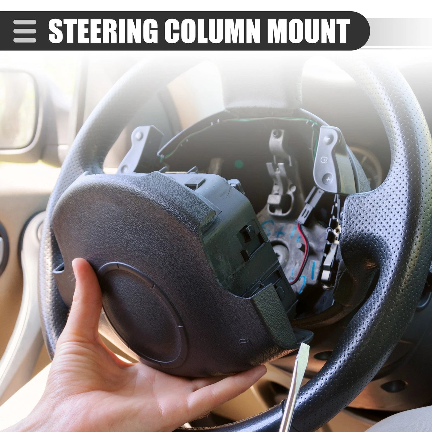 Steering Column Keyed No Drop Mount for GM GMC Metal Silver Tone