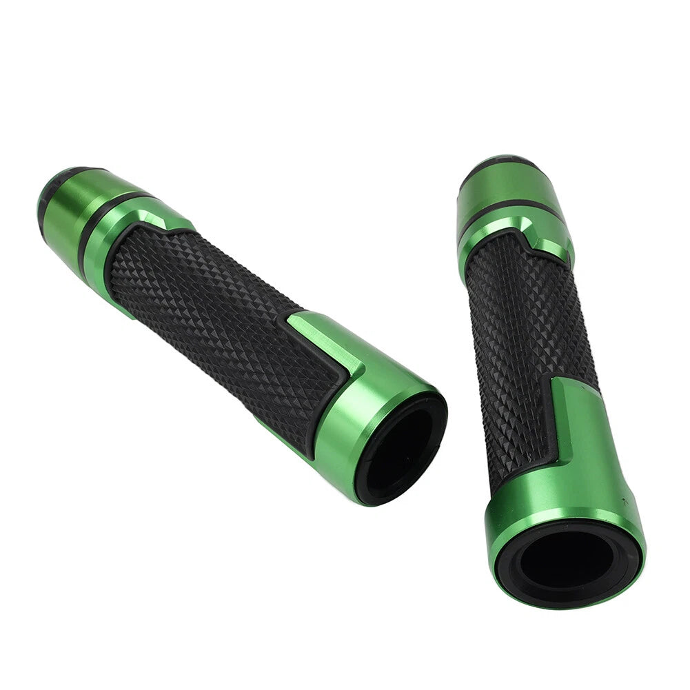 Green 22MM 7/8" Handlebar Grips with Bar Ends for Harley & Honda