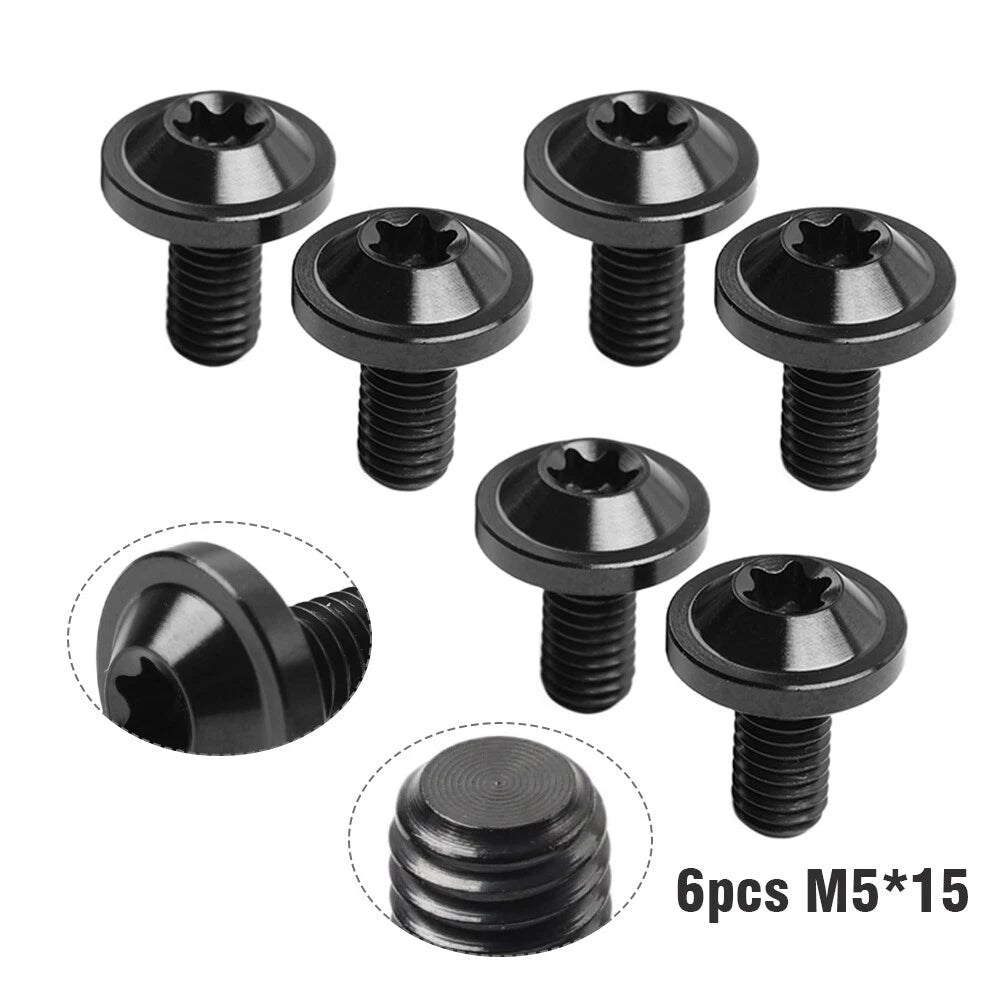 6 x M5x15mm Titanium Bolts Truss Torx Screws for Motorcycle Bike