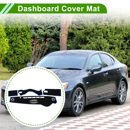 Dashboard Cover Black Blue for Lexus IS 30 Series (2013-2023) 1 Pc