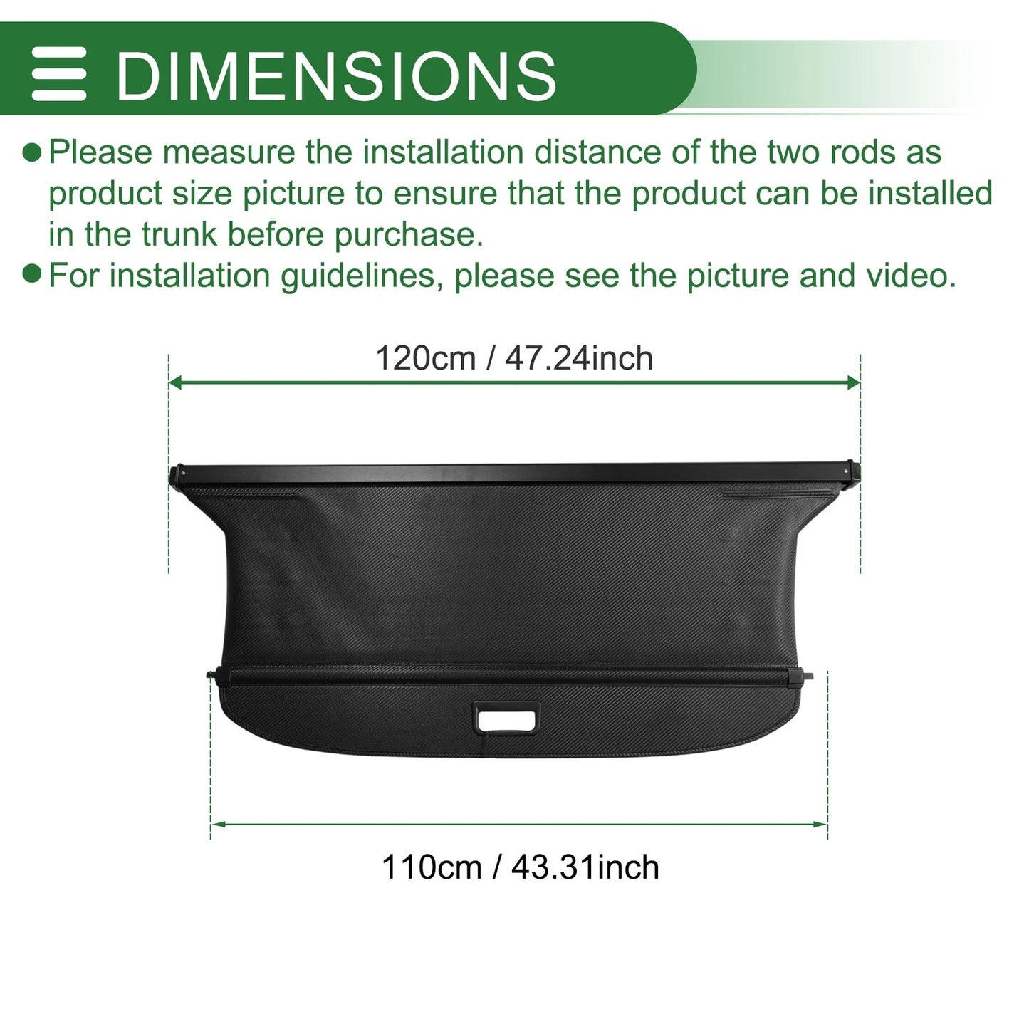 Car Boot Retractable Cargo Cover for Toyota bZ4X 2023-2025 Carbon Fiber