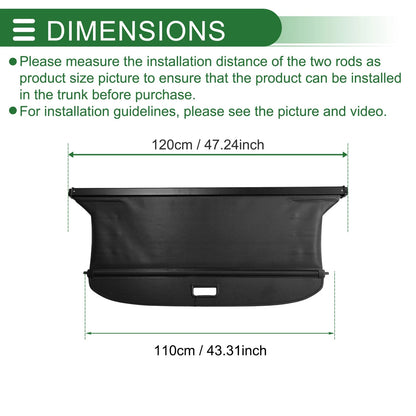 Car Boot Retractable Cargo Cover for Toyota bZ4X 2023-2025 Carbon Fiber