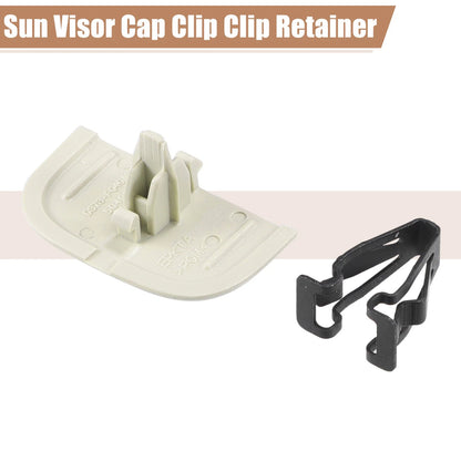 Beige Iron Sun Visor Clip Retainers for Ford Fusion (2013-2016)