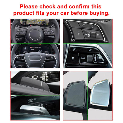 Blue Aluminum Steering Wheel Paddle Shifter Extensions for Audi A6 A7 A8 S4 S5 (2019-2023)