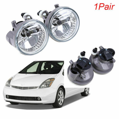 Clear Lens Front Bumper Fog Lights w/Bulbs for 2005-2008 Toyota Prius