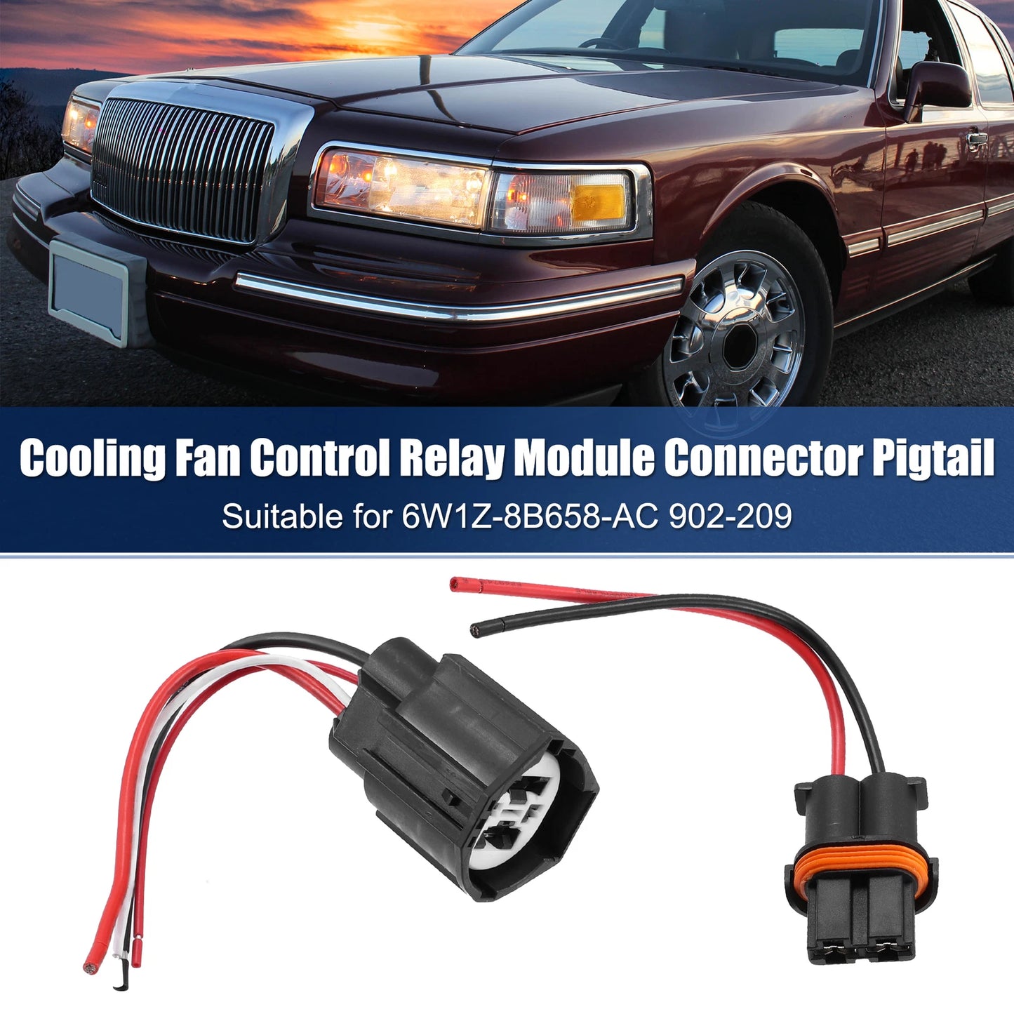 Cooling Fan Control Relay Plug Wire Harness for Ford Crown