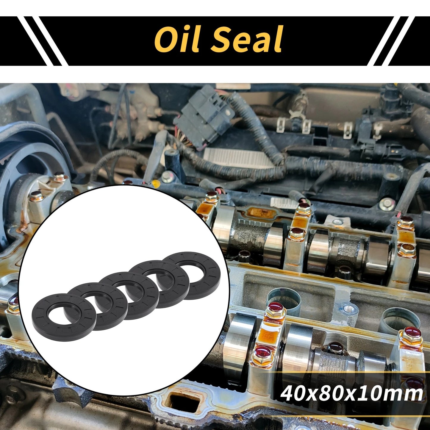Oil Seal 40x80x10mm NBR Rubber Rotary Shaft Seal for Make Model