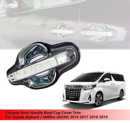 Chrome Door Handle Bowl Cup for Toyota Alphard/Vellfire (2016-2019)