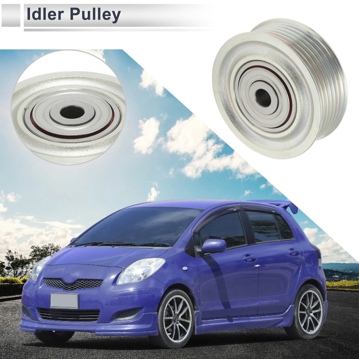 Drive Belt Idler Pulley for Toyota Yaris (2005-2010) 1 Pc