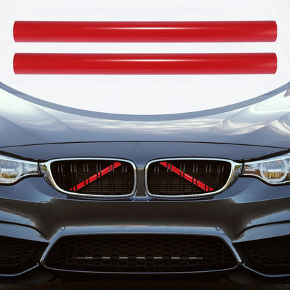 2 x Red Front Grille Insert Stripes for BMW F25 X3 (2011-2018)
