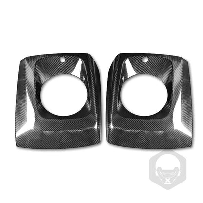 Real Dry Carbon Fiber Headlight Cover Trim for Benz G500 G63 W464 2019-2023