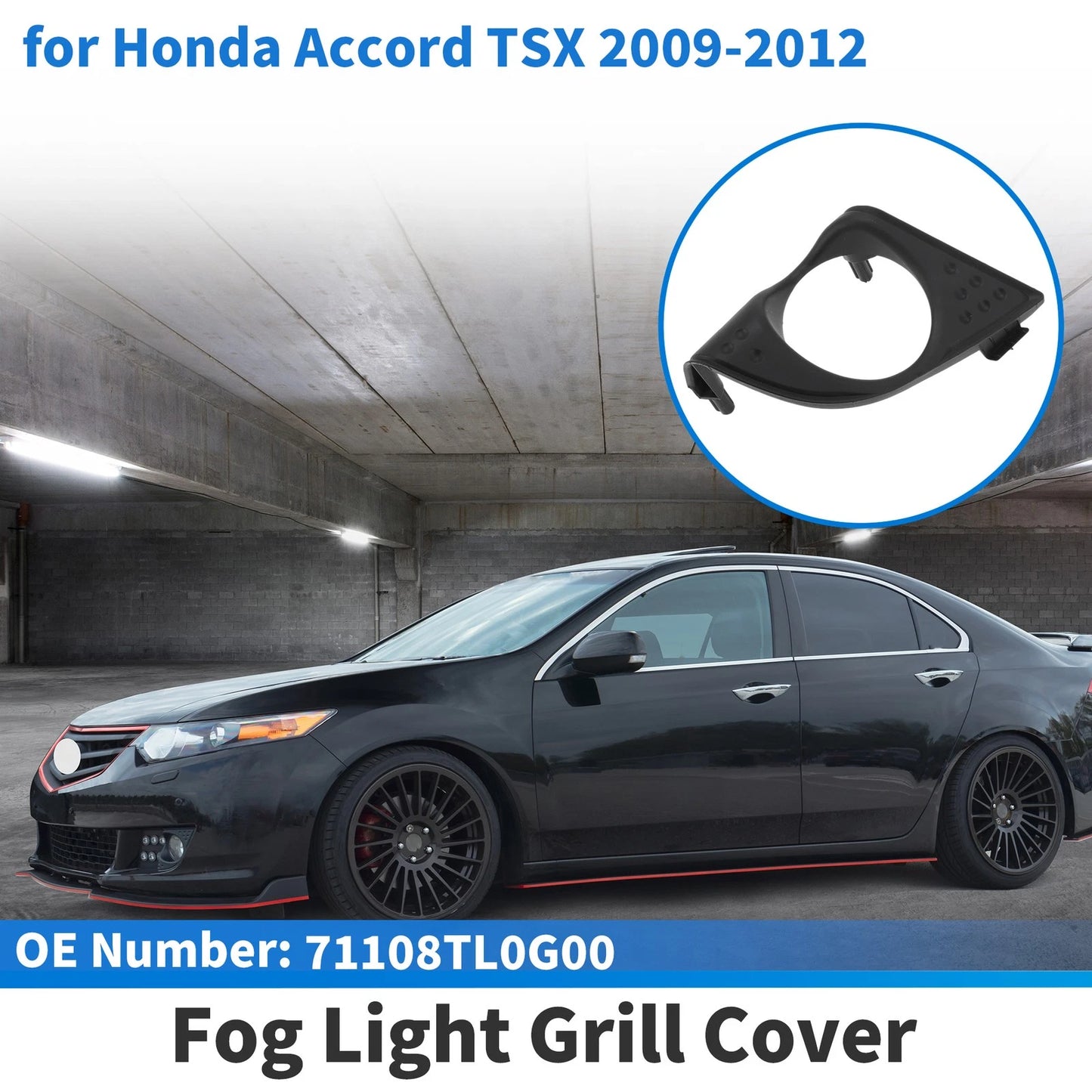 Front Left Fog Light Grill for Honda Accord Acura TSX (2009 - 2012)