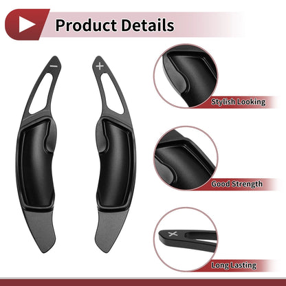 Black Aluminum Alloy Steering Wheel Paddles for Subaru Outback (2012-2025)