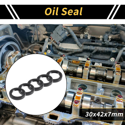 Oil Seal / 30x42x7mm / Rotary Shaft Seal NBR Rubber 5 Pcs