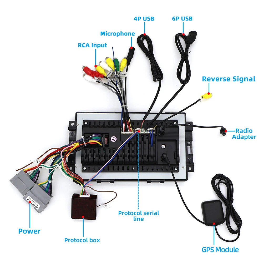8" Android Quad Core Stereo Radio GPS Navigation for Jeep Chrysler Dodge (2014-2023)