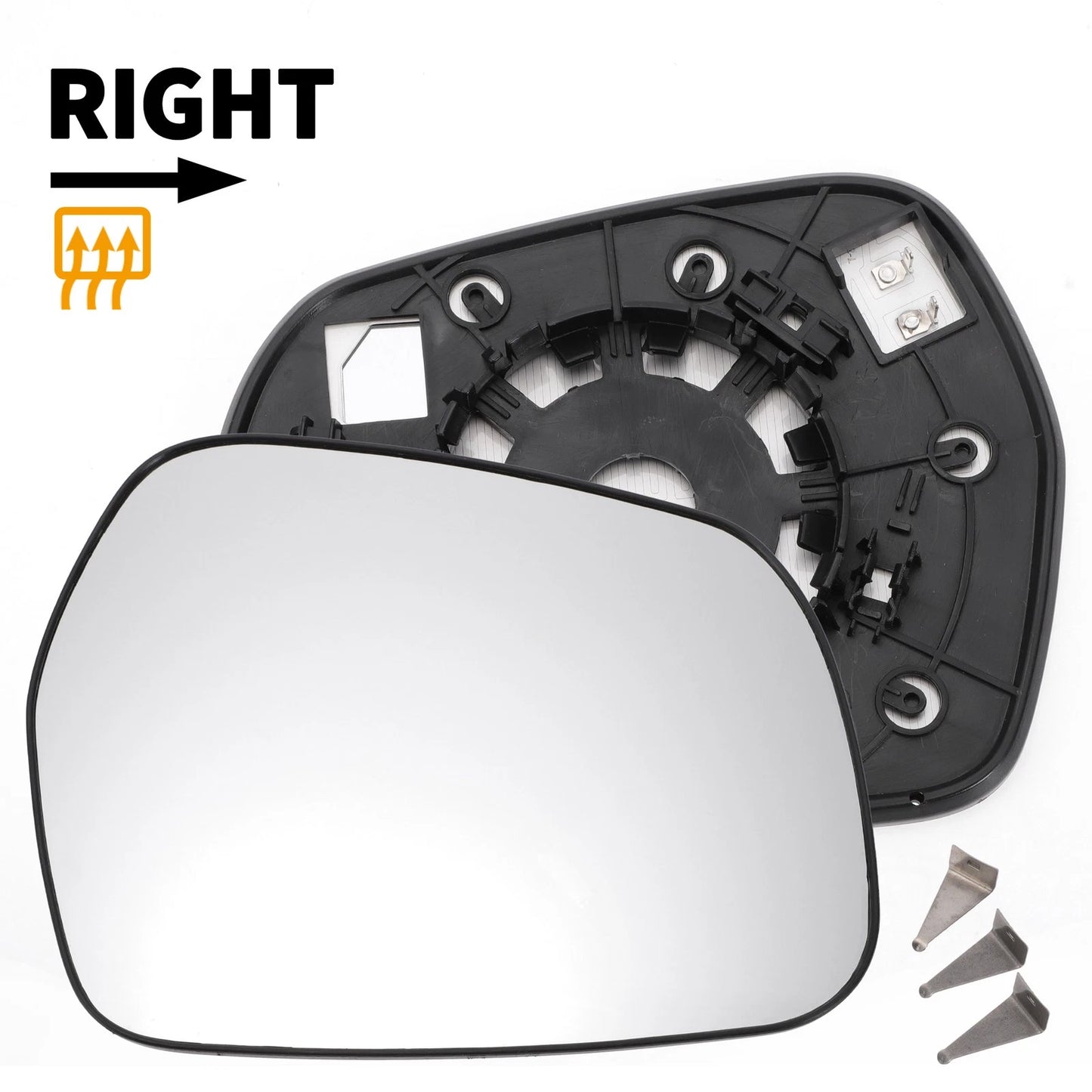 Right Side Heated White Mirror Glass for KIA Sorento (2020-2024)