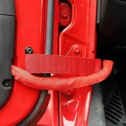 Red Door Check Straps  Pair for Jeep Wrangler CJ YJ TJ JK Unlimited