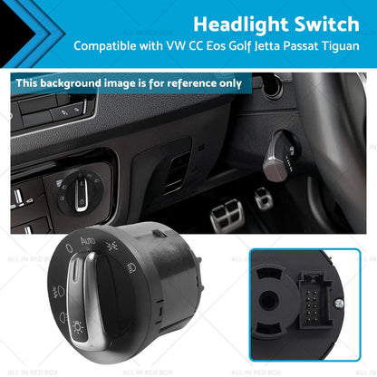 Headlight Switch for VW Eos, CC, Golf, Jetta, Passat, Tiguan (2006-2018)